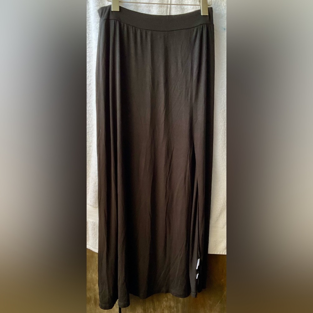New York & Company Black Maxi Skirt A-Line Work